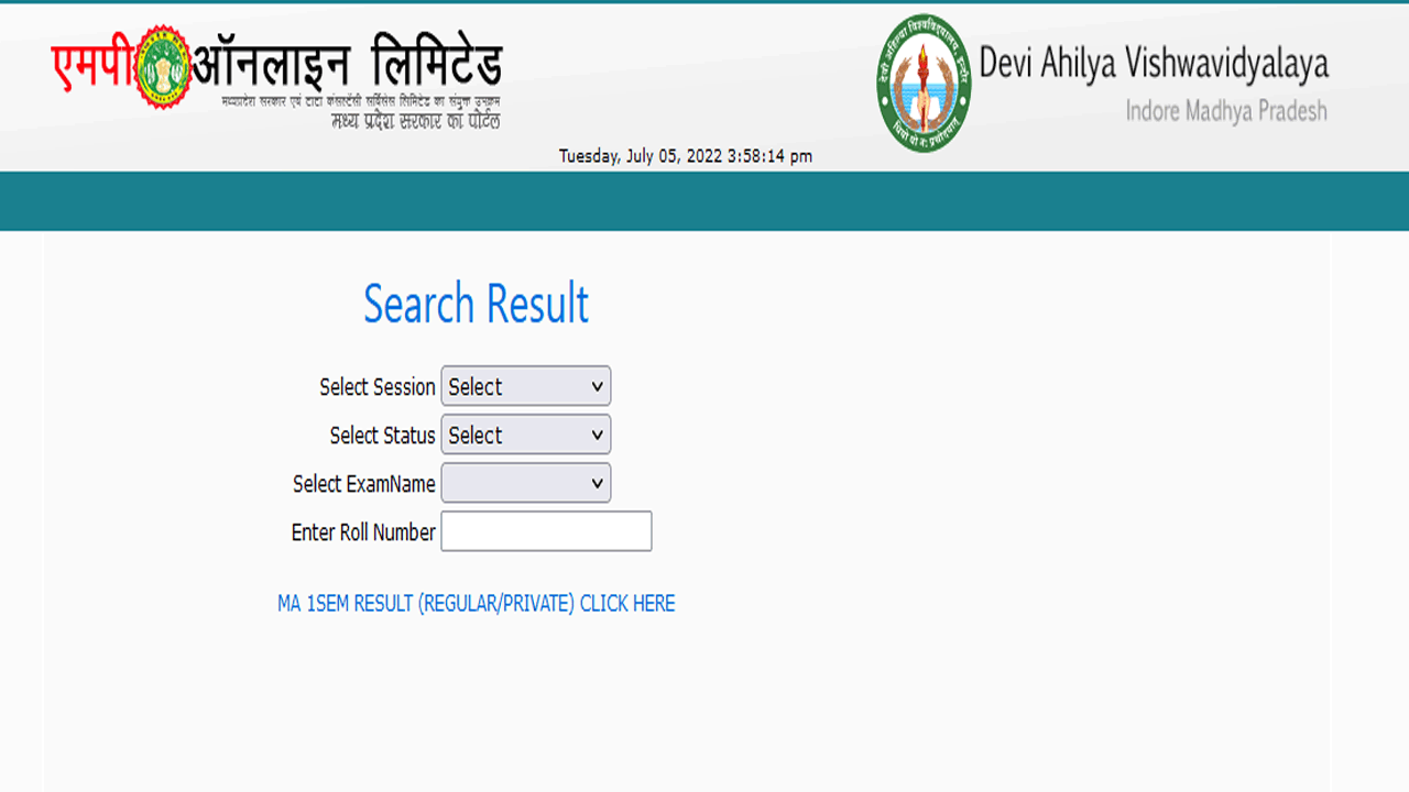 DAVV B.Com 2nd Year Result 2022 Check At Davv.mponline.gov.in