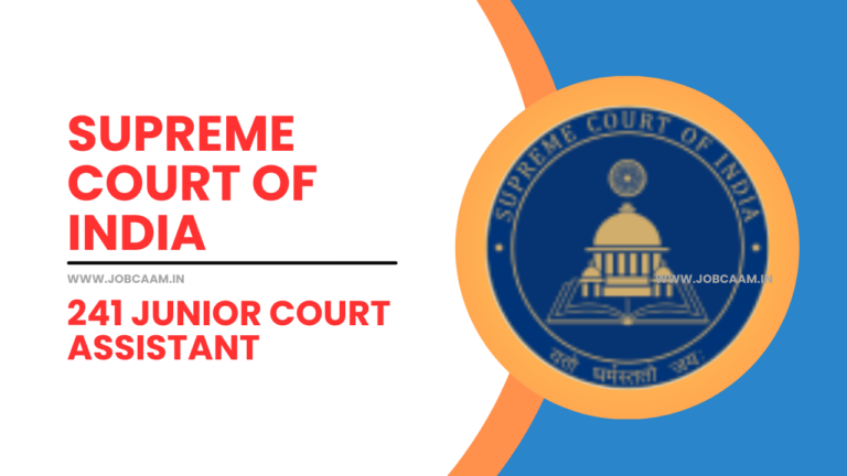 supreme court of india recruitment 2025 241 junior court assistant