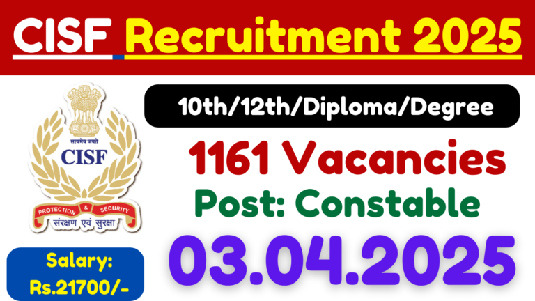 CISF Constable Recruitment 2025